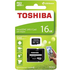 Toshiba THN-M203K0160EA 16GB microSDHC UHS-I C10 U1 100MB Bellek Kartı