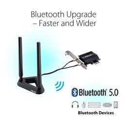 Asus PCE-AX58BT AX3000 Dual Band PCI-E WiFi 6 (802.11ax) Bluetooth 5.0 Adaptör