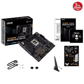 ASUS TUF GAMING B660M-PLUS WIFI D4 5333MHz(OC) DDR4 Soket 1700 M.2 HDMI DP mATX Anakart