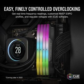 CORSAIR CMH32GX5M2B6400Z32 VENGEANCE RGB DDR5 32GB (2 x 16GB) DDR5 6400 CL32-40-40-84 1.40V Intel XMP & AMD EXPO - GREY