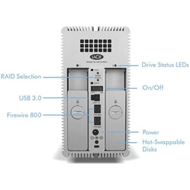 LaCie STGL12000400 2big Quadra USB 3.0 12TB 2x FireWire 800 2-Bay RAID Depolama Ünitesi