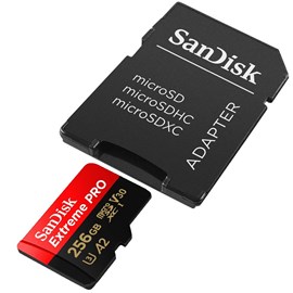 SanDisk SDSQXCZ-256G-GN6MA Extreme Pro 256GB microSDXC C10 U3 V30 A2 170MB Bellek Kartı