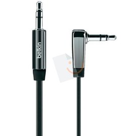 Belkin AV10128cw03-BLK Siyah Dik Açılı 3.5mm Stereo Ses Kablosu 0.9m