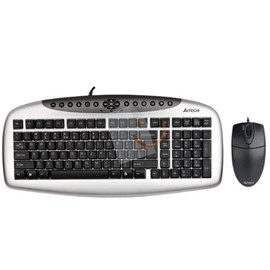 A4 Tech KB-21/OP-620D Q Usb Gümüş-Siyah Klavye ve Optik Mouse Seti