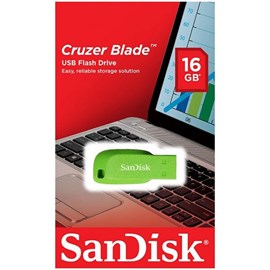 SanDisk SDCZ50C-016G-B35GE Cruzer Blade Yeşil 16GB Usb Flash Bellek