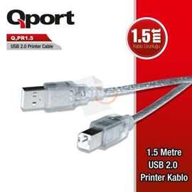 QPort Q-PR1.5 Usb 2.0 Printer Kablosu 1.5 mt
