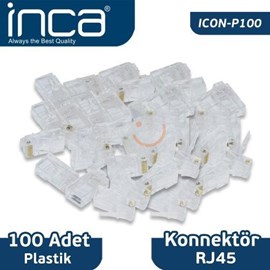 S-Link ICON-P100 100 Adet RJ45 Plastik Konnektör