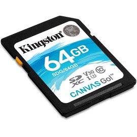 Kingston SDG/64GB Canvas Go! 64GB SDXC Bellek Kartı 90/45MB Class 10 UHS-I U3