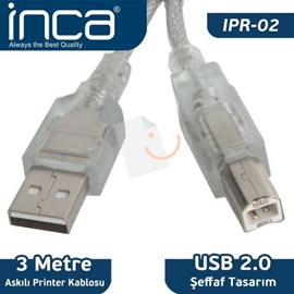 INCA IPR-02 3 Metre Usb 2.0 Printer Kablosu
