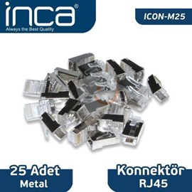 Inca ICON-M25 25 Adet RJ45 Metal Konnektör