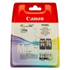 Canon PG-510/CL-511 Siyah ve Renkli Kartuş Multi Pack MP240 MP260 MP270 MP272 MP490 MX320 MX330