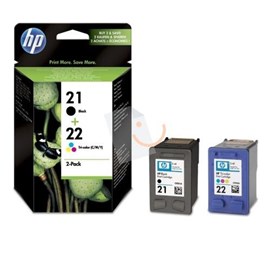HP 21/22 SD367AE Siyah ve Üç Renkli Kartuş Paketi 3180 D2400 F4100 J3600 1400
