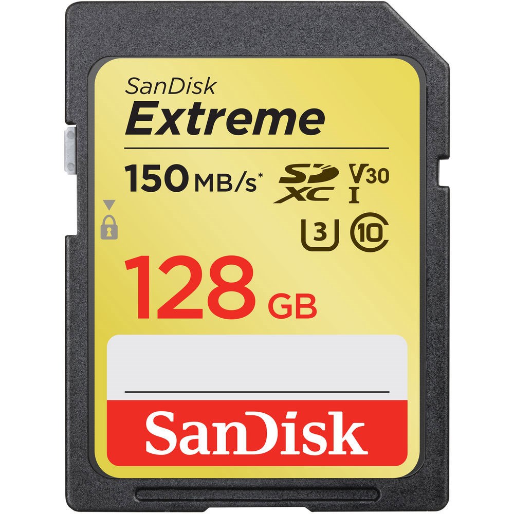 SanDisk SDSDXV5-128G-GNCIN Extreme SD 128GB SDXC UHS-I U3 V30 150MB Bellek Kartı