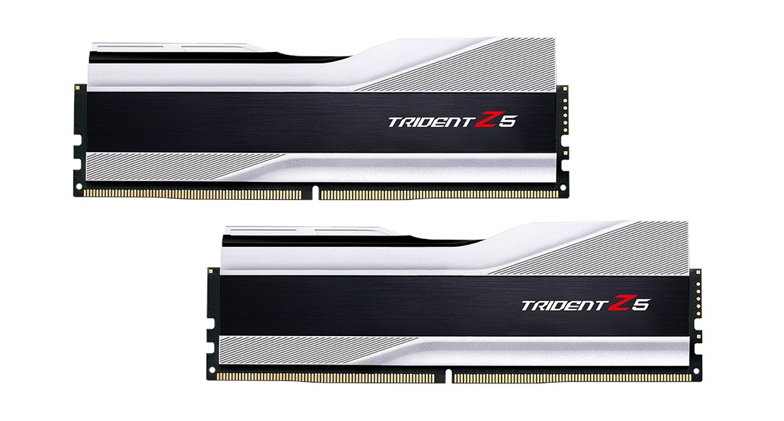 GSKILL F5-6000J3636F16GX2-TZ5S Trident Z5 Silver DDR5-6000Mhz CL36 32GB (2x16GB) DUAL (36-36-36-96) 1.35V