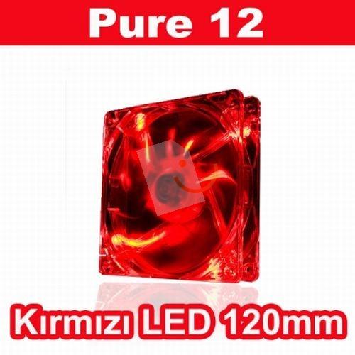 Thermaltake CL-F019-PL12RE-A Pure High Performance 120mm Kırmızı LEDli Sessiz Fan